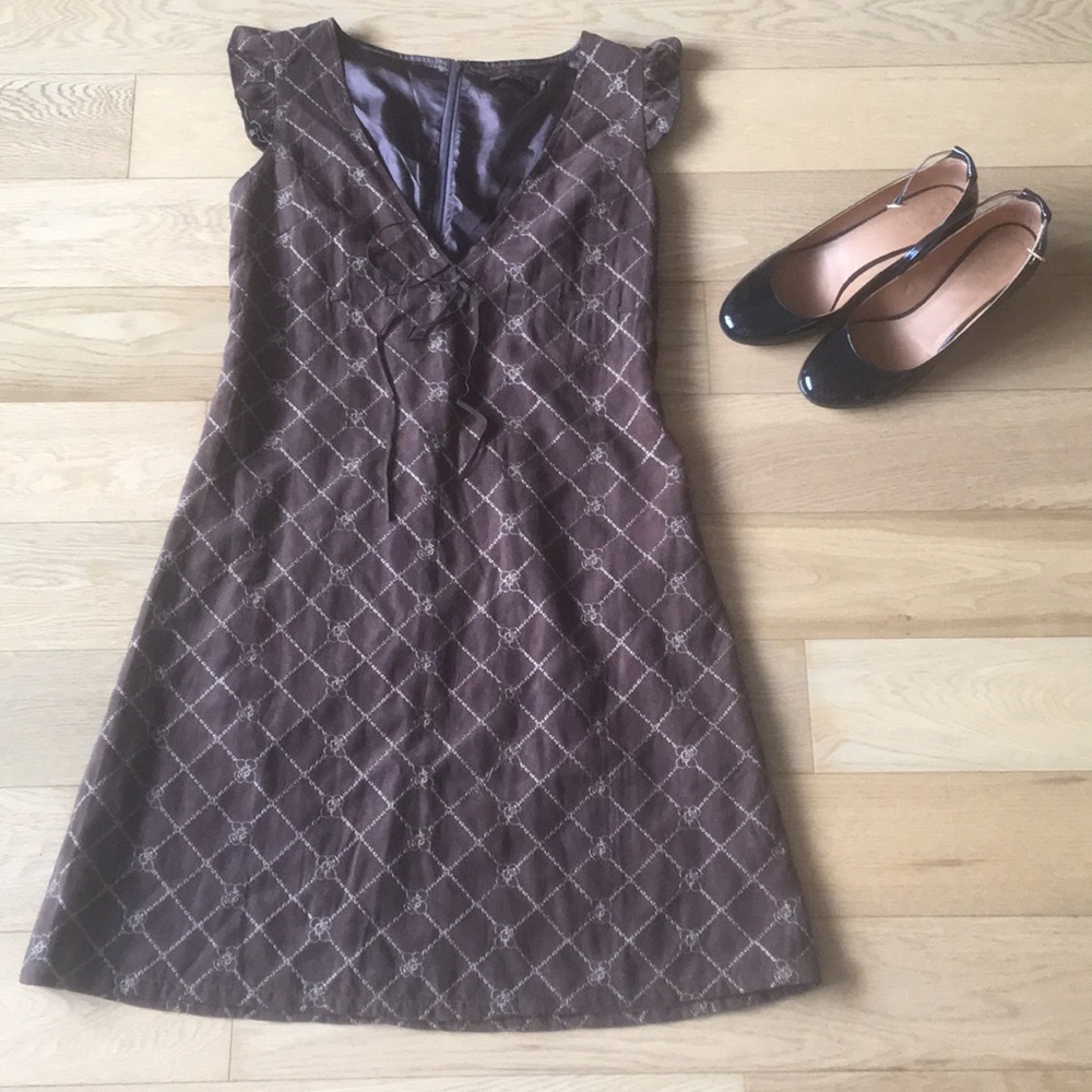 Brown Suede Mini Dress